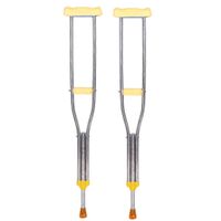 Lightweight Aluminum Alloy Underarm Crutches Telescopic Adjustable Height Non-Slip Shock Absorber Cane Walker for The Elderly 1 Pair (Size : 116~136cm)