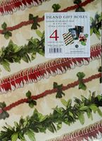 Island Treasures Hawaiian Mele Kalikimaka Holiday Present Boxes (4 Pack 11 x 8 x 1.18", Holiday Lingerie Asst III)