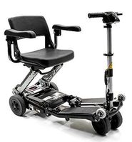 Free Rider USA - Luggie Elite - Compact Lightweight Foldable Scooter - 4-Wheel - Black