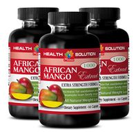 African Mango Increase Metabolism - African Mango 4:1 Extract 1000 mg - Natural Metabolism (3 Bottles 180 Capsules)