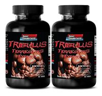 Testosterone Muscle Booster for Men - TRIBULUS TERRESTRIS Extract 1000MG - Muscle Strength - Tribulus Extreme - 2 Bottles 120 Tablets