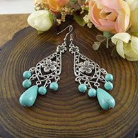 1set New Chic Fashion Womens Jewelry Turquoise bead Type Ear Stud Earrings Gift Best Accessory Bright Designer Novelty Prom Bangle Comfortable Charms Cute