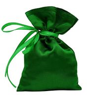 Darling Souvenir 50 Satin Drawstring Gift Pouch Small Wedding Party Favors Bag -5" x 7 inches Baby Shower Thank You Pouches- Green