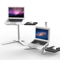 SKYZONAL Aluminum Notebook Laptop Cooling Stand with Mouse Tray Platform Fully Adjustable Extension Ergonomic Computer Monitor and Laptop Riser Laptop Stand for 11-17inch MacBook & PC Laptop