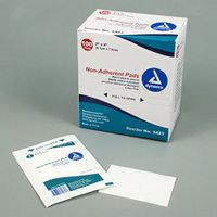 Dynarex 3423 Non-Adherent Pad 2"x3" Ster 12/100/Case