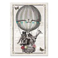Punch Studio Collection Decorative 3.5x5 in Pouch Note Cards (Distinguished Animals)