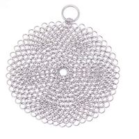 Miklan Stainless Steel 316 Cast Iron Cleaner Brush Scrubber For Cast Iron Pan Cast