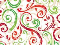 Holiday Modern - Christmas Swirl 18"x417' Gift Wrap Half Ream Roll (1 roll) - Wraps -X5503H18