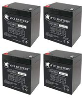 VICI Battery VB5-12 - 12V 5AH Replaces Zeus PC5-12XBALT1-12 Volt 5 Ah Security Alarm Battery - 4 Pack Brand Product