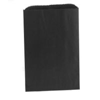 Hygloss Products Colored Paper Bags - 100 Pinch Bottom Colorful Arts and Crafts Bags - 6 x 9 Inch, Black