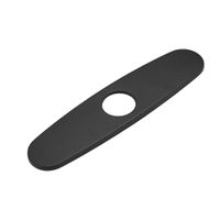 OWOFAN Hole Cover Deck Plate Escutcheon for Bathroom or Kitchen Sink Faucet Single Hole Mixer Tap, 10 Inch Stainless Steel Black WF-4102R