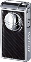 Personalized Visol Infinity Double Torch Carbon Fiber Chrome Cigar Lighter with Free Laser Engraving