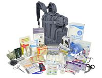 Lightning X Stocked EMS/EMT Trauma & Bleeding First Aid Responder Medical Backpack + Kit (Grey)