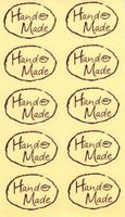 LSW 60"Hand Made" Oval Shaped Stickers [6 sheets of 10 stickers]