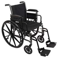 ProBasics Lightweight Wheelchair for Adults - Flip Back Height Adjustable Desk Arms with Swing-Away Foot Rest - 18" x 16" Seat
