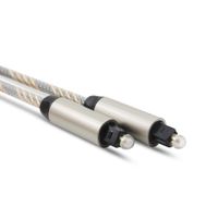 Fiber Optic Audio Cable, Mayfan Toslink Male to Male SPDIF Braided Digital Optical Fiber Audio Cable with Metal Connectors - 3 Feet (1 Meter)