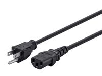 Monoprice 105280 10ft 18AWG Power Cord Cable w/ 3 Conductor PC Power Connector Socket, 10A (NEMA 5-15P to IEC-320-C13)