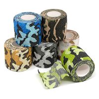 FriCARE Nonwoven Self Adhesive Bandage, Self Adherent Cohesive First Aid Medical Wrap, Tactical Elastic Protective Tape 2 Inches Wide (Camouflage Color, 6 Pack)