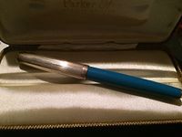 Parker 51 Blue Sterling Silver Medium Point Fountain Pen - 78006