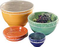 Garden-Outdoor Set of 50 Fitted Bowl Covers, translucent, talla unica Se ajusta a todos
