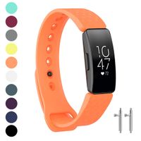Watbro Compatible with Fitbit Inspire HR Bands/Fitbit Inspire Band, Adjustable Soft Silicone Waterproof Inspire Straps for Women Men Sports Replacement Wristband for Inspire/Inspire HR Fitness Tracker