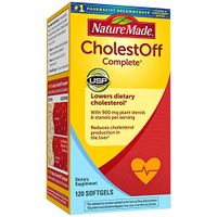 Nature Made CholestOff Complete Softgels, 120 Count for Heart Health (Packaging May Vary)