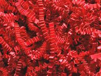 Cutdek red Crinkle Paper Shred for Packaging Gift Box/Basket Filler 2 Ounce Bag