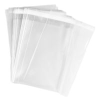 300Pcs 6x9 Inch Clear Self-Adhesive Cello/Cellophane Bags Treat Bag OPP Plastic Packing Bag Resealable for Bakery Candy Soap Cookie Gift Bag Party Favors Poly Bags