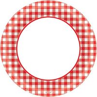 Amscan Picnic Gingham Party Round Plates, 6.75", 40 Ct.