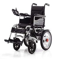 PLLP Medical Rehab Chair, Wheelchair,Electric Powered Wheelchair Folding Lightweight 34Kg,Strong and Durable for The Use,Motorized Wheelchairs Convenient for Home and Outdoor Use,Black