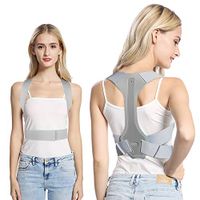 Posture Corrector Back Support for Men and Women, Comfortable Ergonomic Design Upper Back Shoulder Trainer Spinal Straightener, Providing Pain Relief for Neck, Spine, Clavicle, Back, Shoulders Gray S