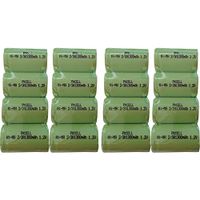 PKCELL 1.2V 2/3A 1300mAh NI-MH Rechargeable Battery Flat Top 16Pcs