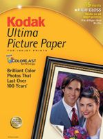 Kodak 8110579 Ultima Picture Paper, Glossy (8.5x11, 15 Sheets)