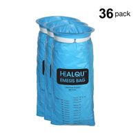 Blue Emesis Bags, Disposable Vomit Bags, 1000ml (36 Pack)