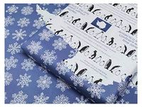 eVincE Large Thick Antarctica Gift Wrapping Paper | for Kids and Adults, for All Occasions | Antarctica Country Flags and Facts | Thoughtful Wraps | Set of 25 Sheets (50 x 70 cms)(Blue)