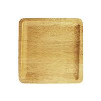 BambooMN 10" Premium Bamboo Leaf Square Dinner Plate, All Natural Disposable Compostable for Catering and Home Use, 30 Pieces
