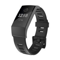 MIJOBS Bands Compatible with Fitbit Charge 3, Original Waterproof Replacement Wristbands for Fitbit Charge 3, Fitness Wristband Replacement Bands Sports Accessories (Black)