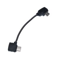 Rantow Nylon Braided Video Date Cables fit DJI Mavic Pro Drone Remote Controller (9.3cm Type-C to Micro-USB)