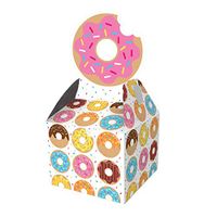 Pack of 48 Vibrantly Colored Donut Time Favor Box 9"
