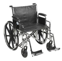 Drive Sentra EC Heavy Duty Wheelchair, Detachable Desk Arms, Swing Away Footrests, 22" Seat, Model - STD22ECDDA-SF