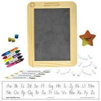 Handwriting without Tears Manuscript Beginner Kit with Slate, Chalk, Pencils, Flip Crayons, Sponge Cubes and Eraser HWOT Supplies Kit (Starter Kit Manuscript)
