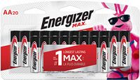 Energizer AA Batteries (20 Count), Double A Max Alkaline Battery