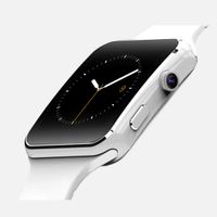 Curved Touch Screen Smart Watch with Camera for Android Smart Phones (White)