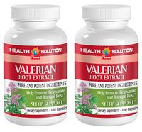 Nerve Support Supplement - Valerian Root Extract - Valerian Vitamin - 2 Bottle 200 Capsules
