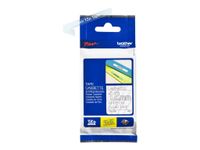 Brother Mobile TZE135 P-Touch, Standard Laminated Tapes, 1/2" x 26.2' Size, White on Clear