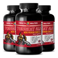 Testosterone Booster high - TONGKAT ALI Mens Complex - tongkat Indonesia - 3 Bottles (180 Tablets)