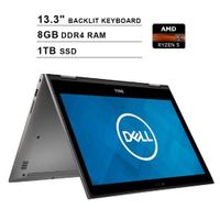 2019 Newest Dell Inspiron 13 7000 2-in-1 13.3 Inch Touchscreen FHD 1080p Laptop (AMD 4-Cores Ryzen 5 2500U up to 3.6 GHz, 8GB DDR4 RAM, 1TB SSD, AMD Radeon Vega 8, Backlit Keyboard, Windows 10)