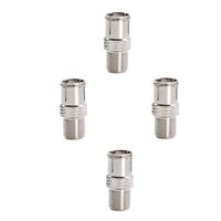 SaferCCTV F Type Push On Quick Coax Connectors Adapter for RVers Satellite Dish Cable TV Internet RV Trailer Coax Cable - 2 Years Warranty (4Pcs)