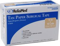 ReliaMed 2" x 10 yds. Tan Tape, Paper, Roll, Latex-Free (1 Roll)