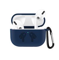 Startview Protective Cover for AirPods Pro Case,Case with Keychain for AirPods Pro Charging Case 2019 Release Shock-Absorbing Soft Slim Silicone Case Skin (Dark Blue)